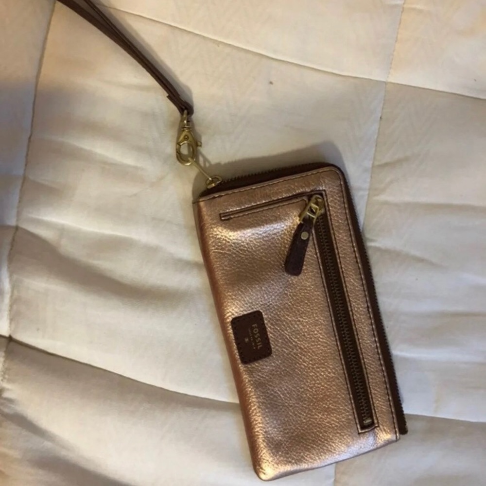Fossil rose gold wallet